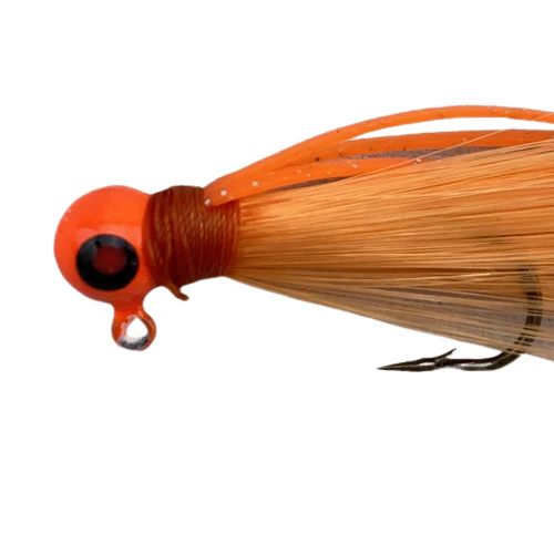 Paps Hair Jig 5 Pack Orange Head Orange Tail - Image 2