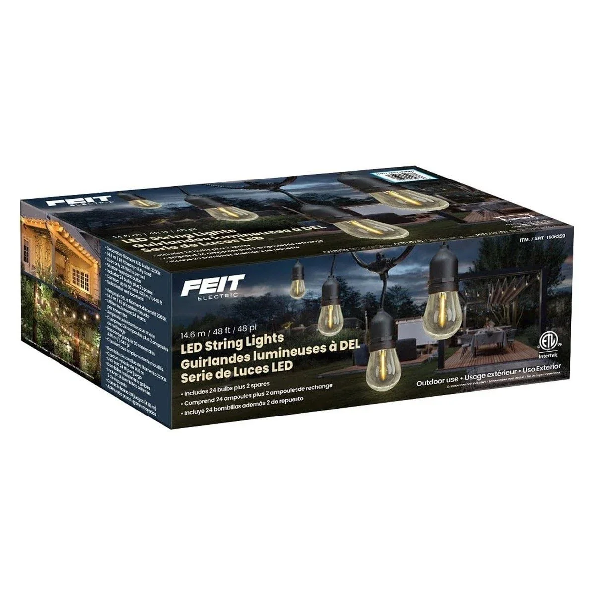 Feit Electric LED String Lights Open Box